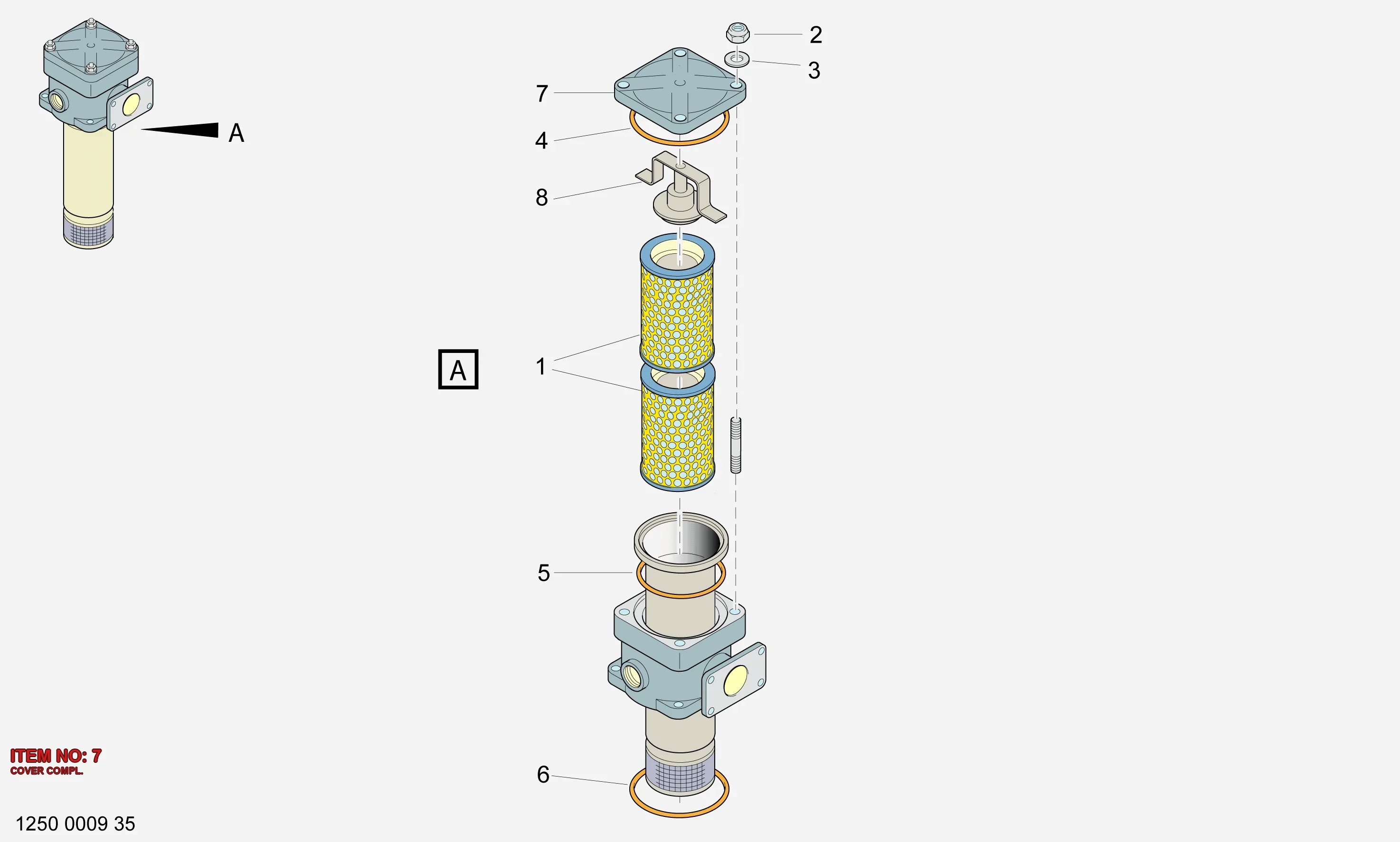 8231 0858 23 COVER COMPL. - Technical Drawing