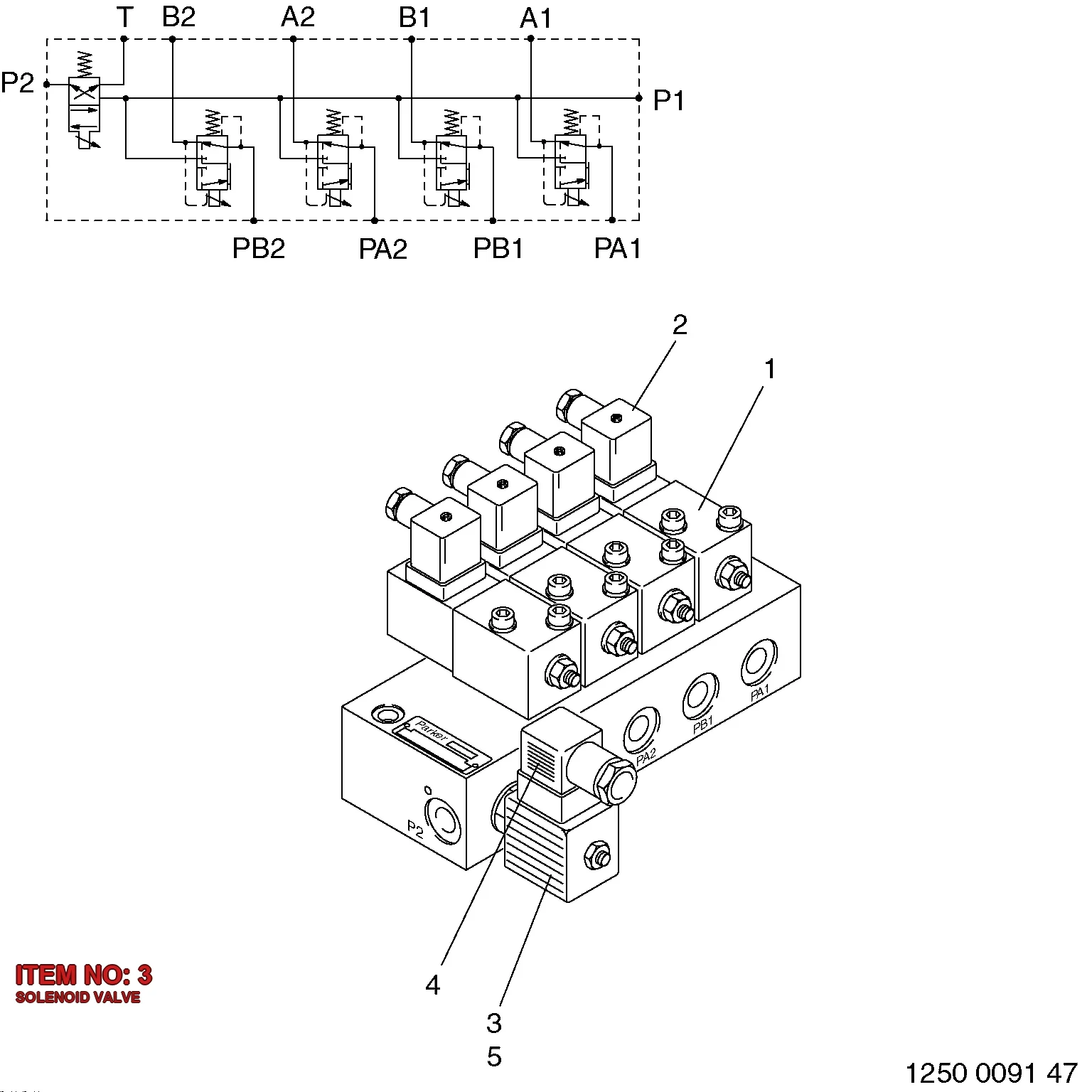 8231 1127 14 SOLENOID VALVE - Technical Drawing