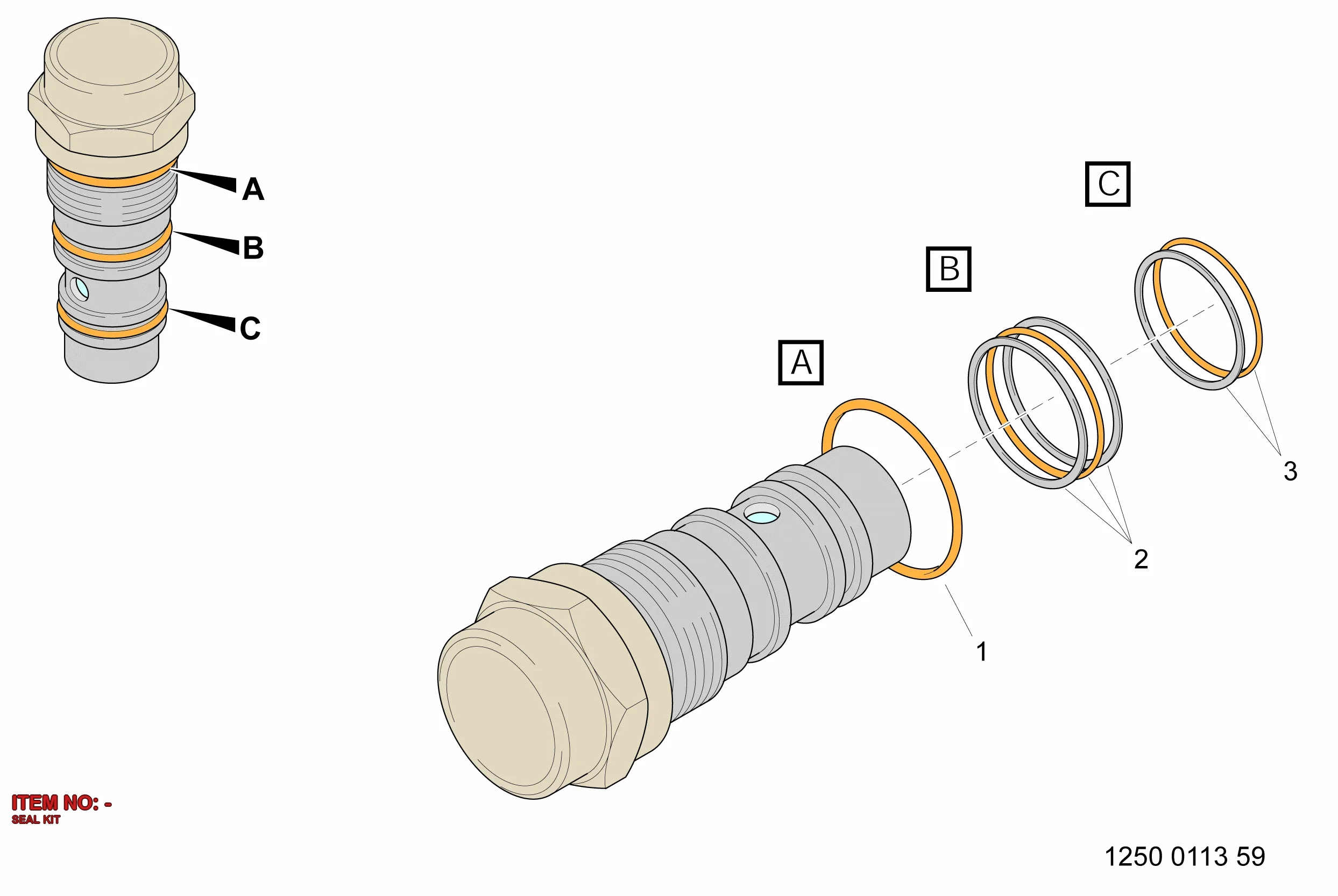 8231 1206 98 SEAL KIT - Technical Drawing