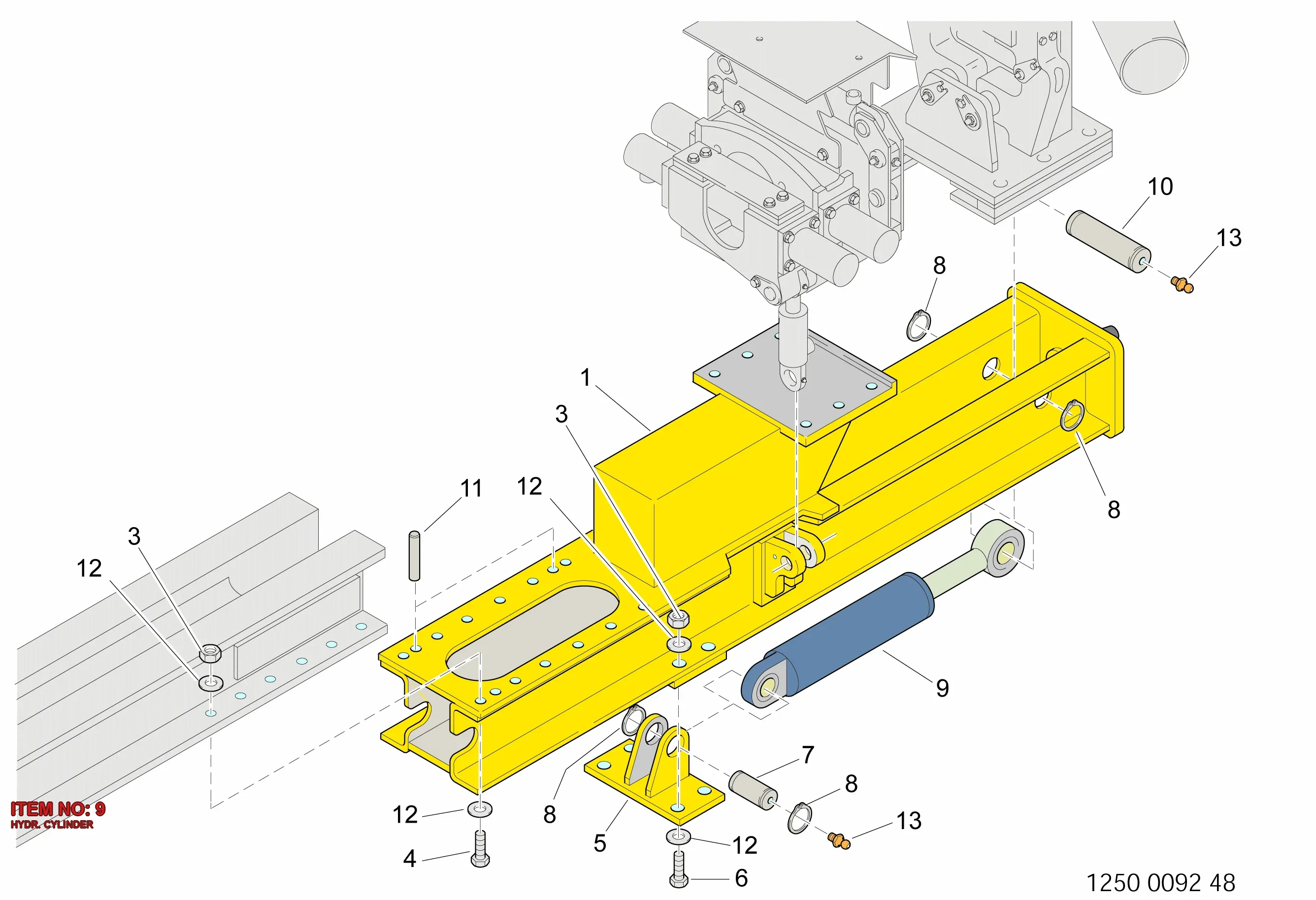 8232 3001 35 HYDR. CYLINDER - Technical Drawing