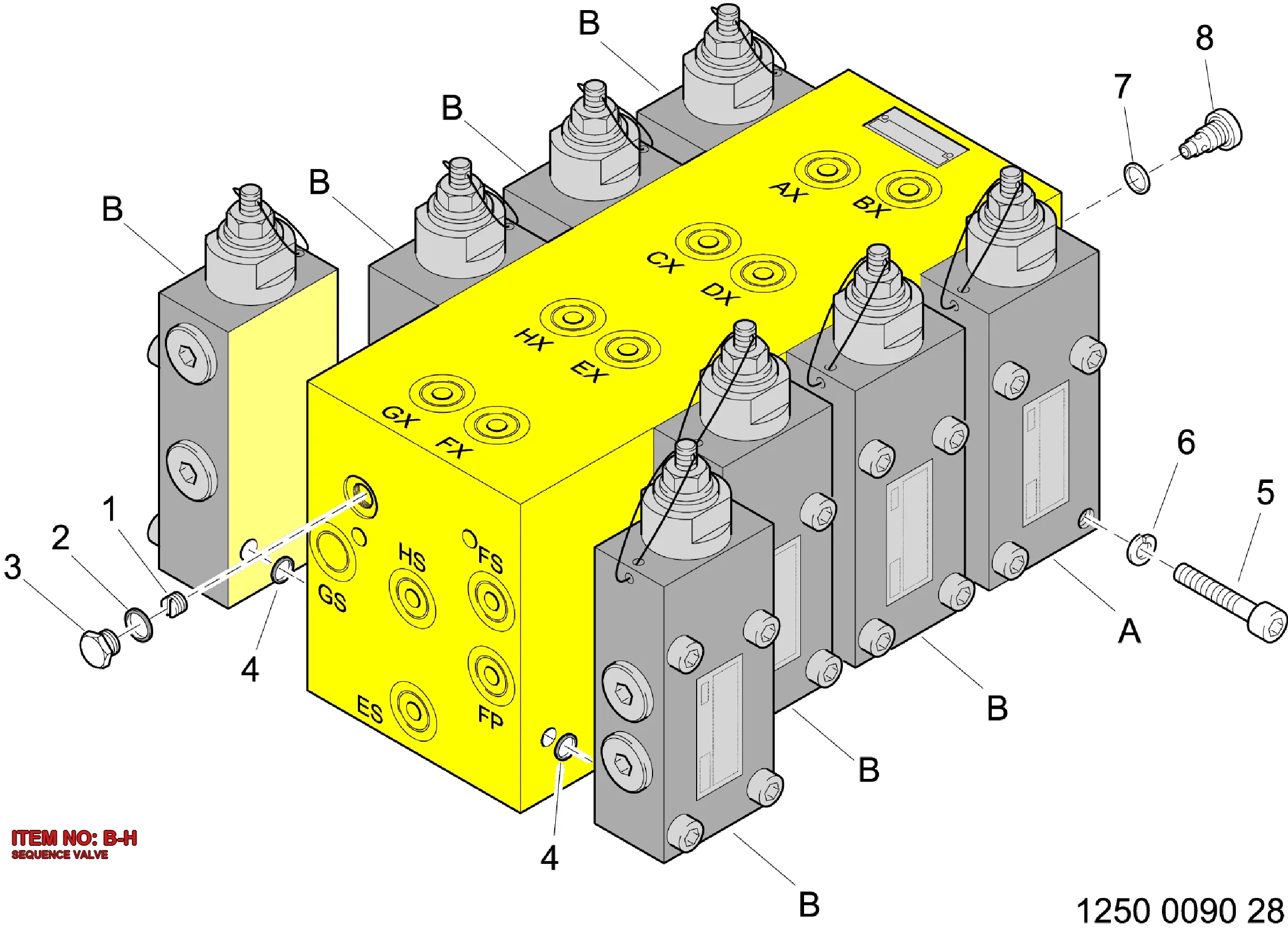 8234 0200 61 SEQUENCE VALVE - Technical Drawing