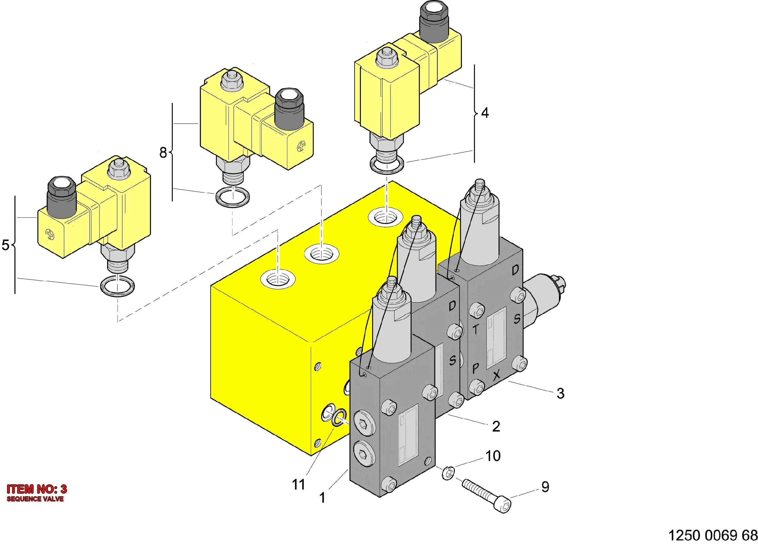 8234 3000 43 SEQUENCE VALVE - Technical Drawing