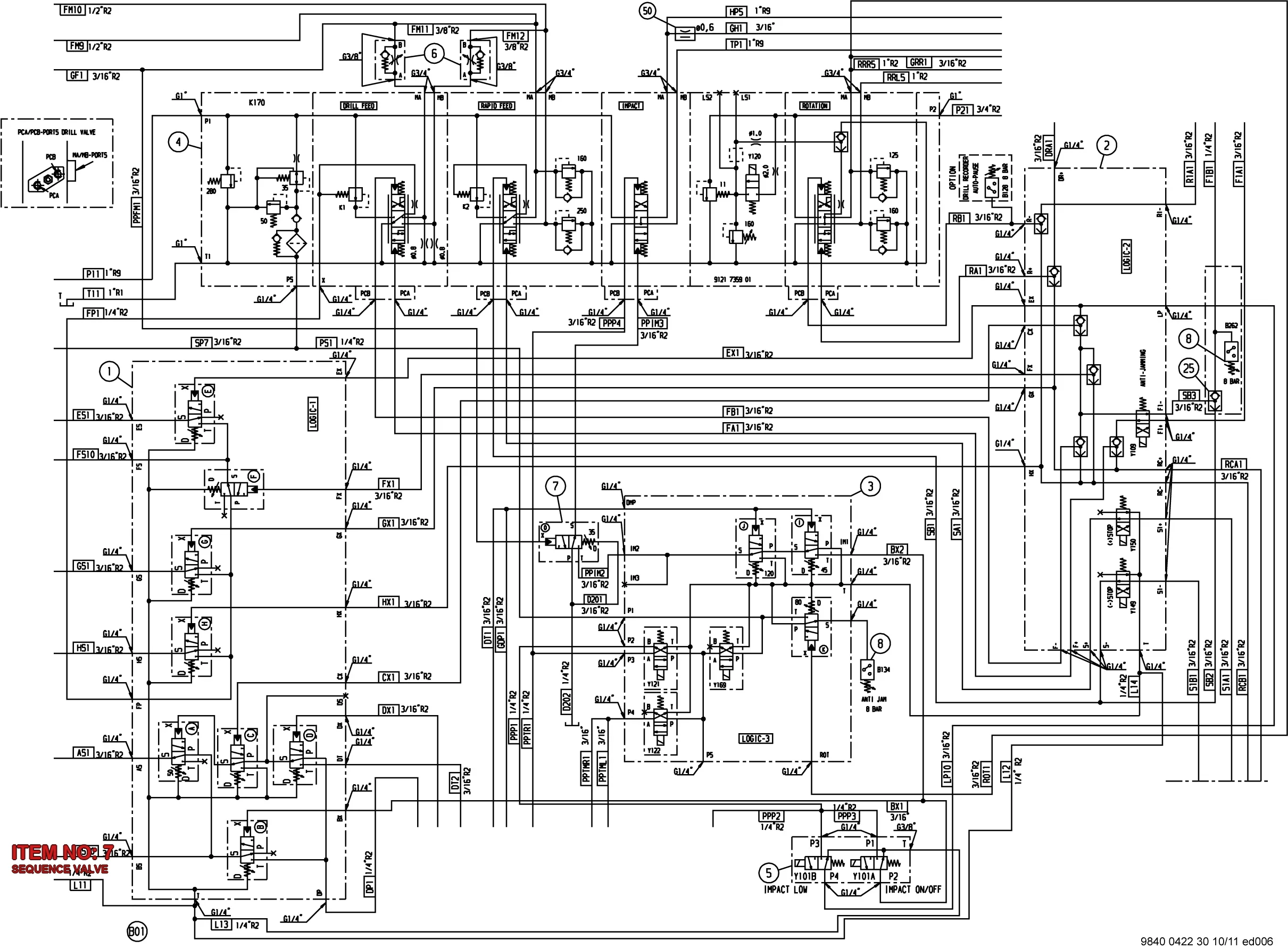 8234 8905 89 SEQUENCE VALVE - Technical Drawing