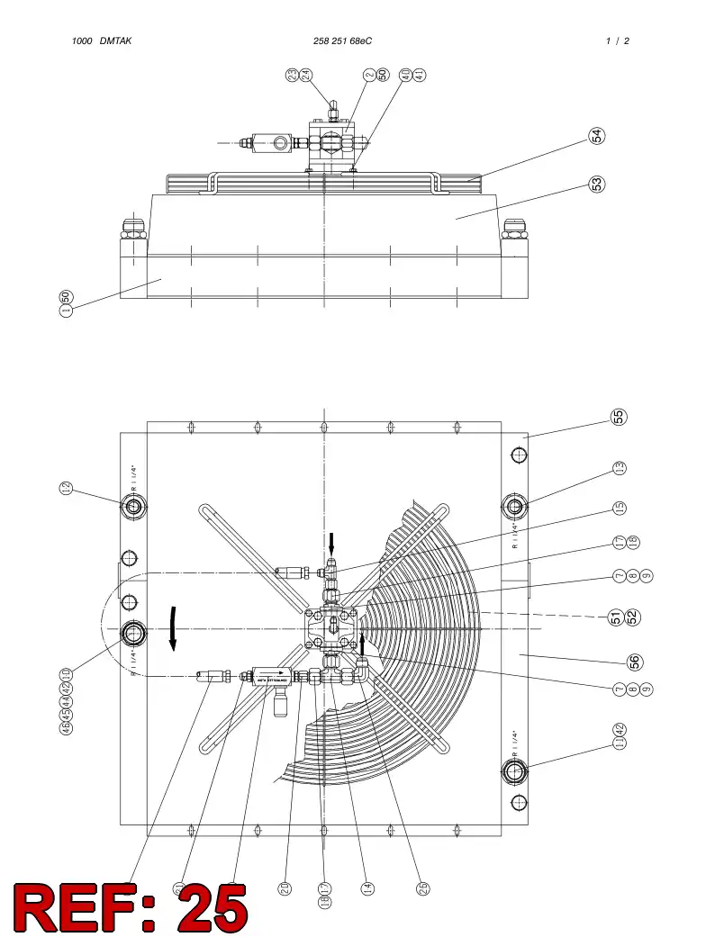 82418919 824 189 19 HYDR.HOSE ASSEMBLY - Sandvik Technical Drawing