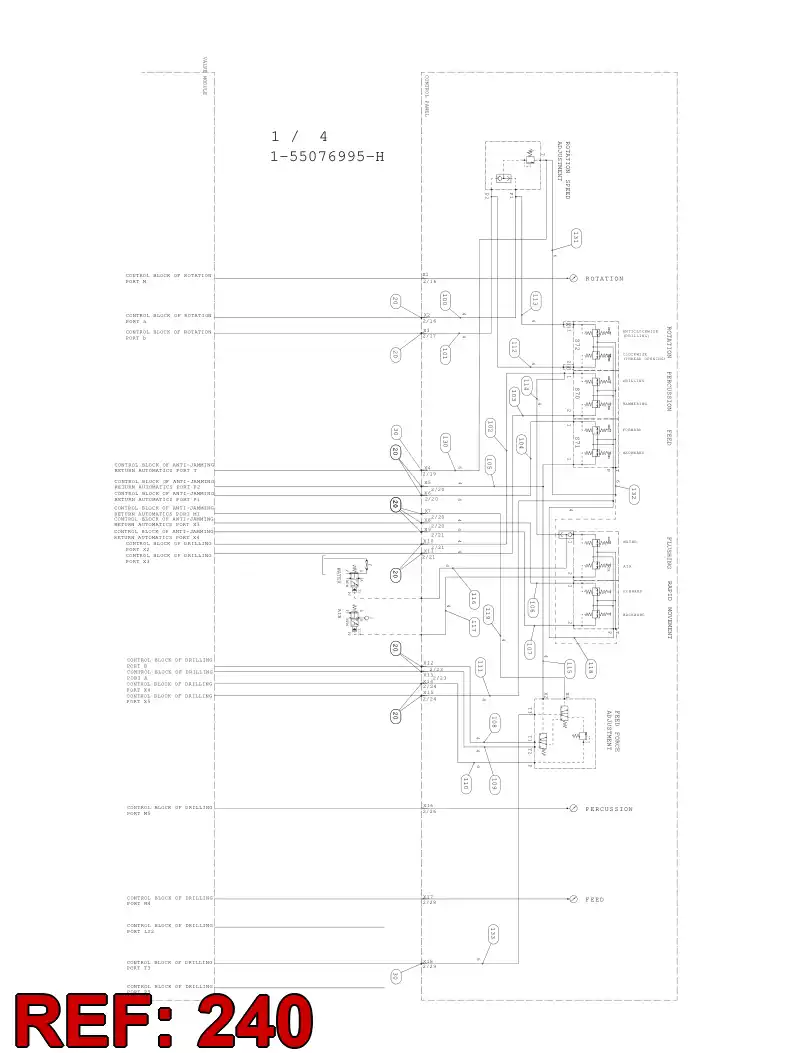 82419779 824 197 79 HYDRAULIC HOSE ASSEMBLY - Sandvik Technical Drawing
