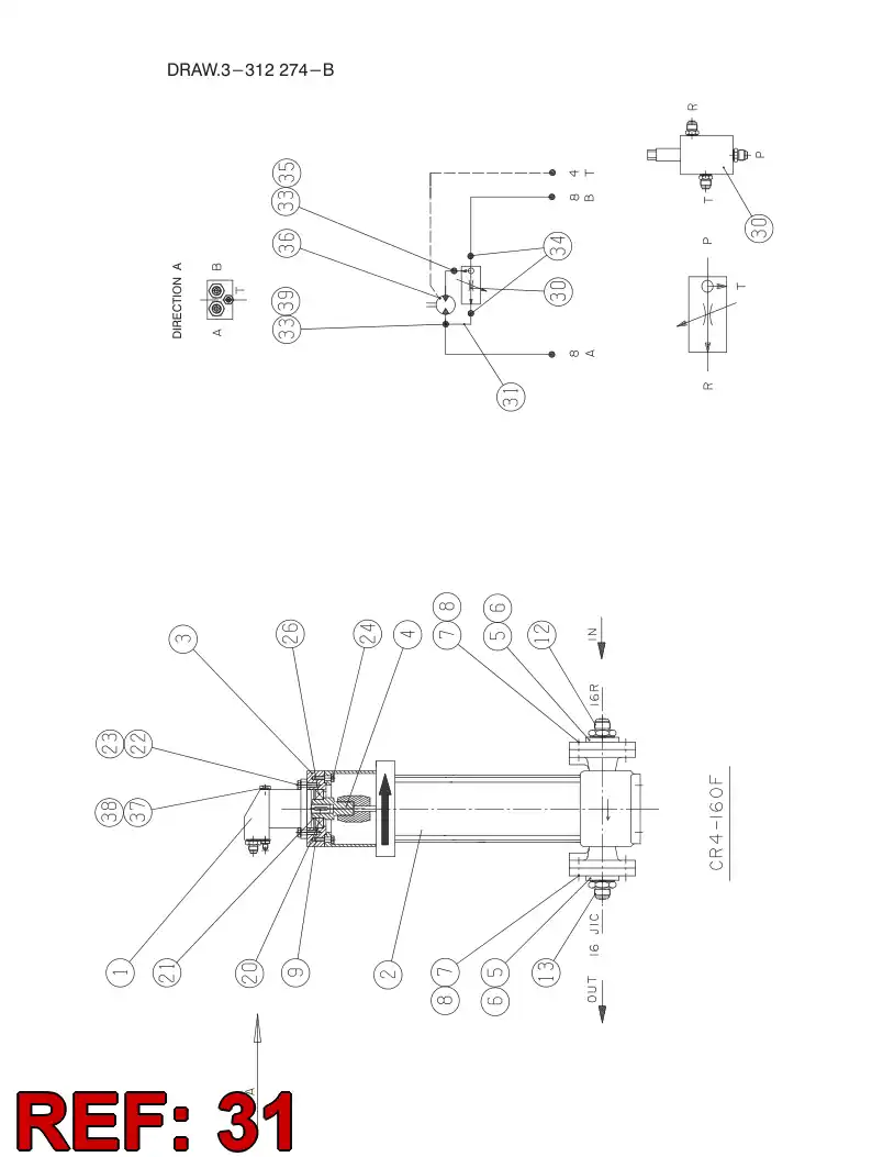 82427529 824 275 29 HYDR. HOSE ASSEMBLY - Sandvik Technical Drawing