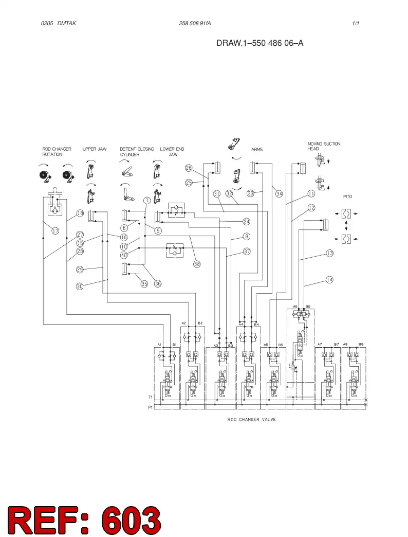 82453989 824 539 89 HYDR.HOSE ASSEMBLY - Sandvik Technical Drawing