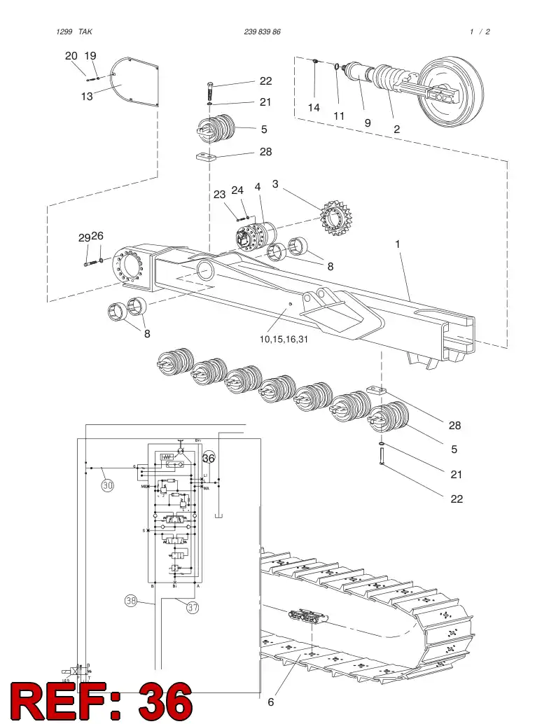 82455469 824 554 69 HYDR.HOSE ASSEMBLY - Sandvik Technical Drawing