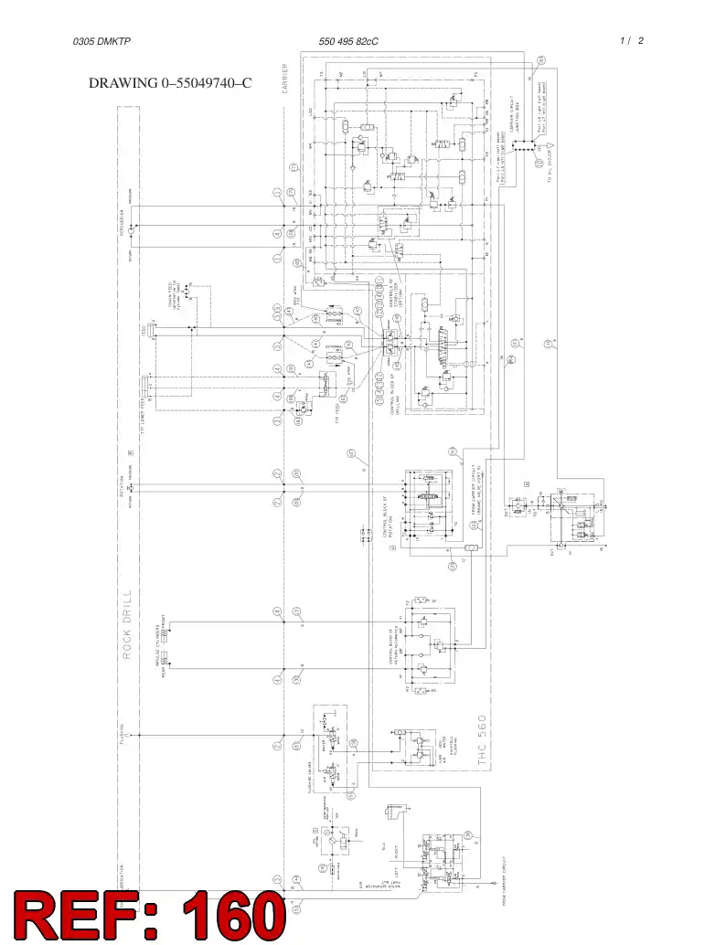 82456889 824 568 89 HYDRAULIC HOSE ASSEMBLY - Sandvik Technical Drawing