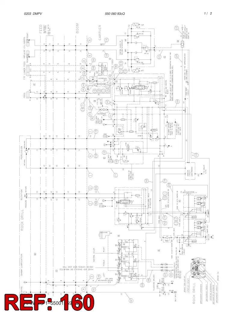 82457899 824 578 99 HYDRAULIC HOSE ASSEMBLY - Sandvik Technical Drawing