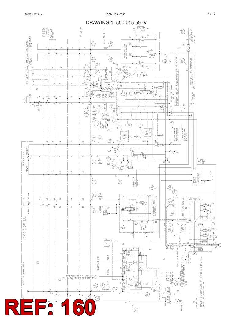 82458929 824 589 29 HYDRAULIC HOSE ASSEMBLY - Sandvik Technical Drawing