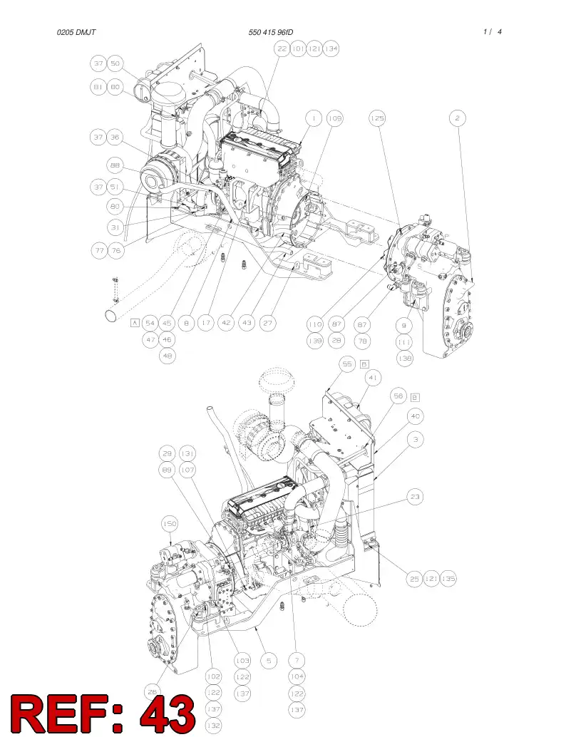 82490149 824 901 49 HYDRAULIC HOSE ASSEMBLY - Sandvik Technical Drawing