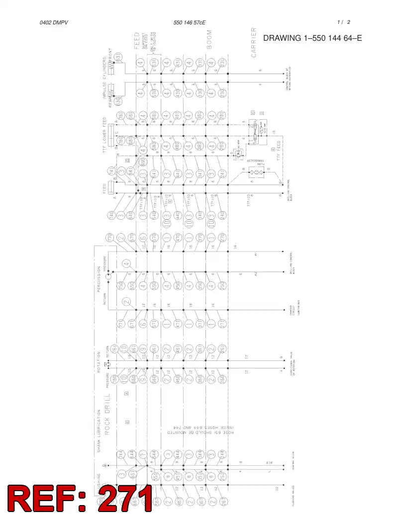 82491699 824 916 99 HOSE ASSY - Sandvik Technical Drawing