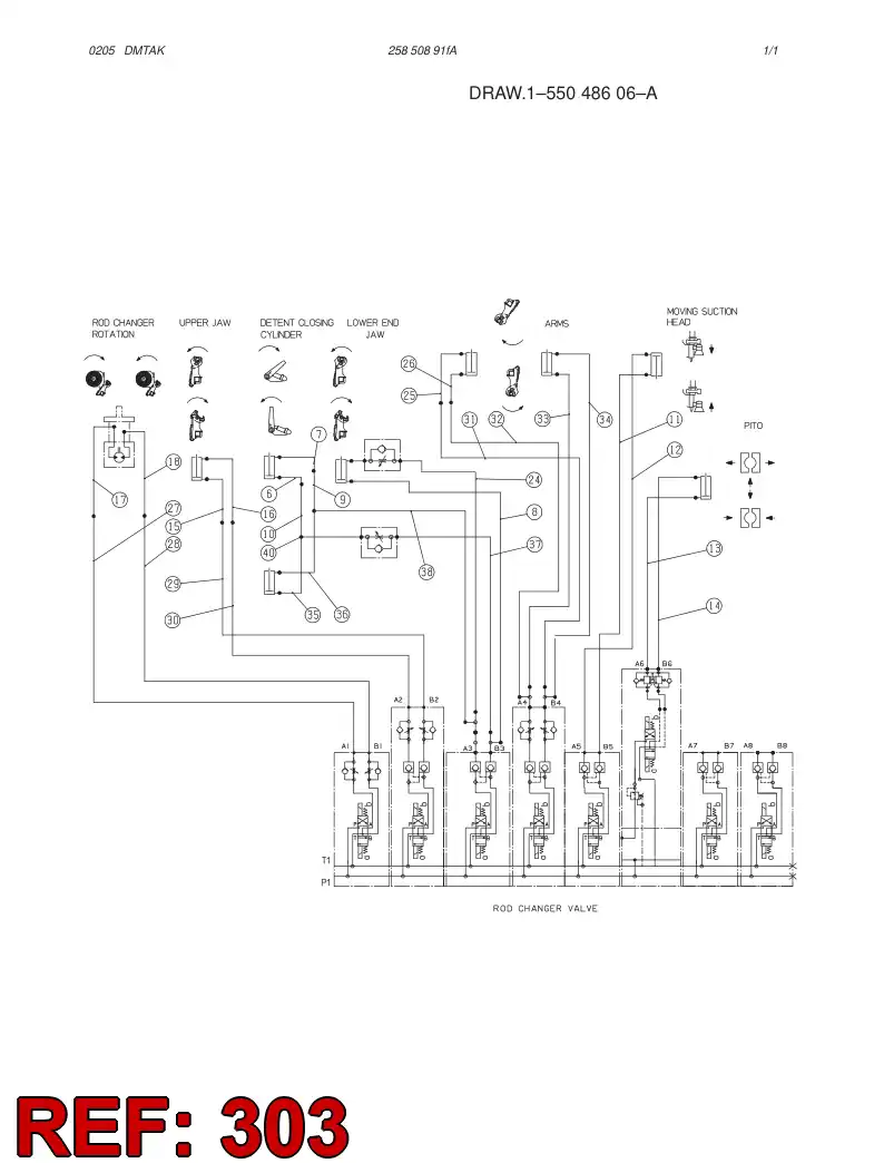 82493459 824 934 59 HYDR.HOSE ASSEMBLY - Sandvik Technical Drawing