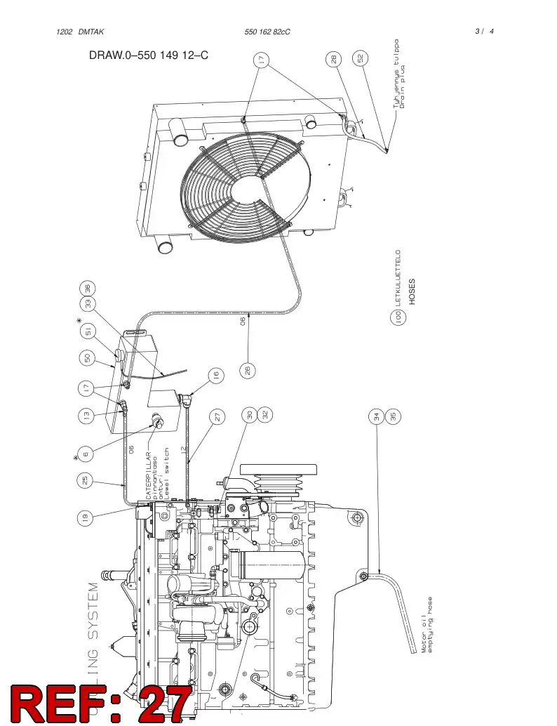 82634269 826 342 69 HOSE ASSY - Sandvik Technical Drawing