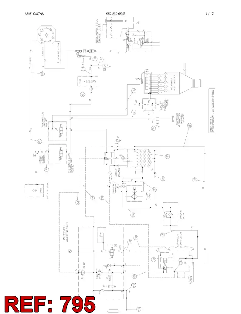 82634829 826 348 29 HYDRAULIC HOSE ASSEMBLY - Sandvik Technical Drawing