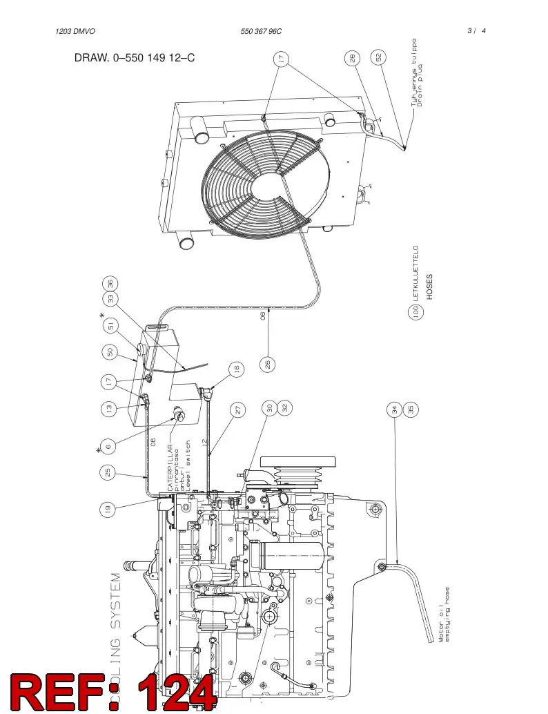 82635149 826 351 49 HOSE ASSY (SEE DOCUMENT 550 190 86) - Sandvik Technical Drawing