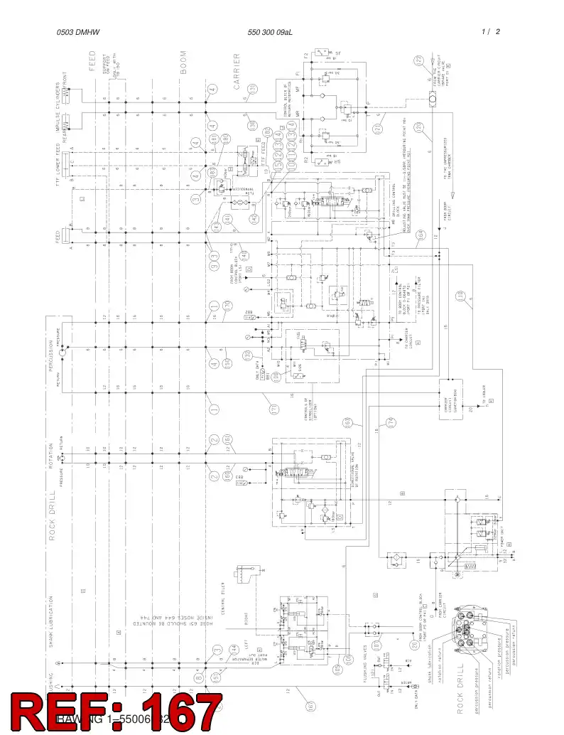82638869 826 388 69 HOSE ASSY - Sandvik Technical Drawing