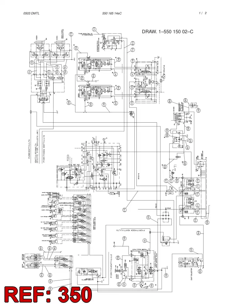 82640259 826 402 59 HYDRAULIC HOSE ASSEMBLY - Sandvik Technical Drawing