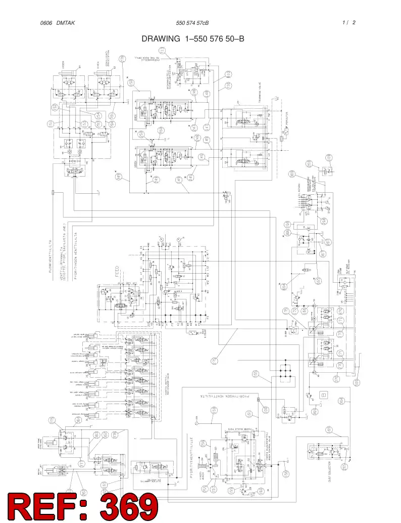 82645609 826 456 09 HYDRAULIC HOSE ASSEMBLY - Sandvik Technical Drawing