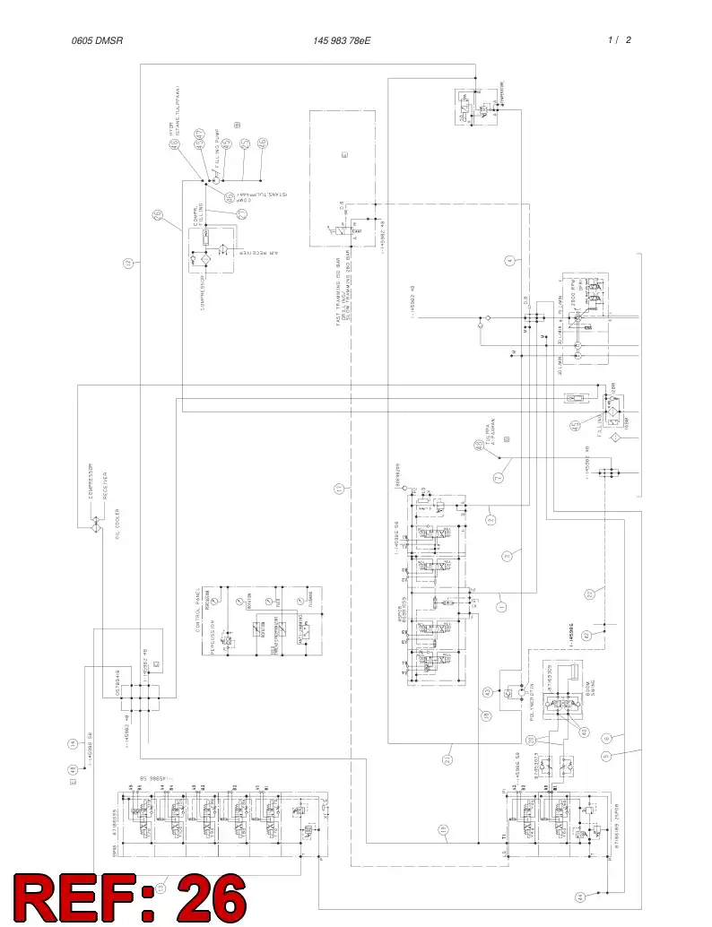 82647219 826 472 19 HYDRAULIC HOSE ASSEMBLY - Sandvik Technical Drawing