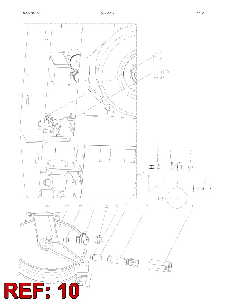 82647479 826 474 79 HOSE ASSY - Sandvik Technical Drawing