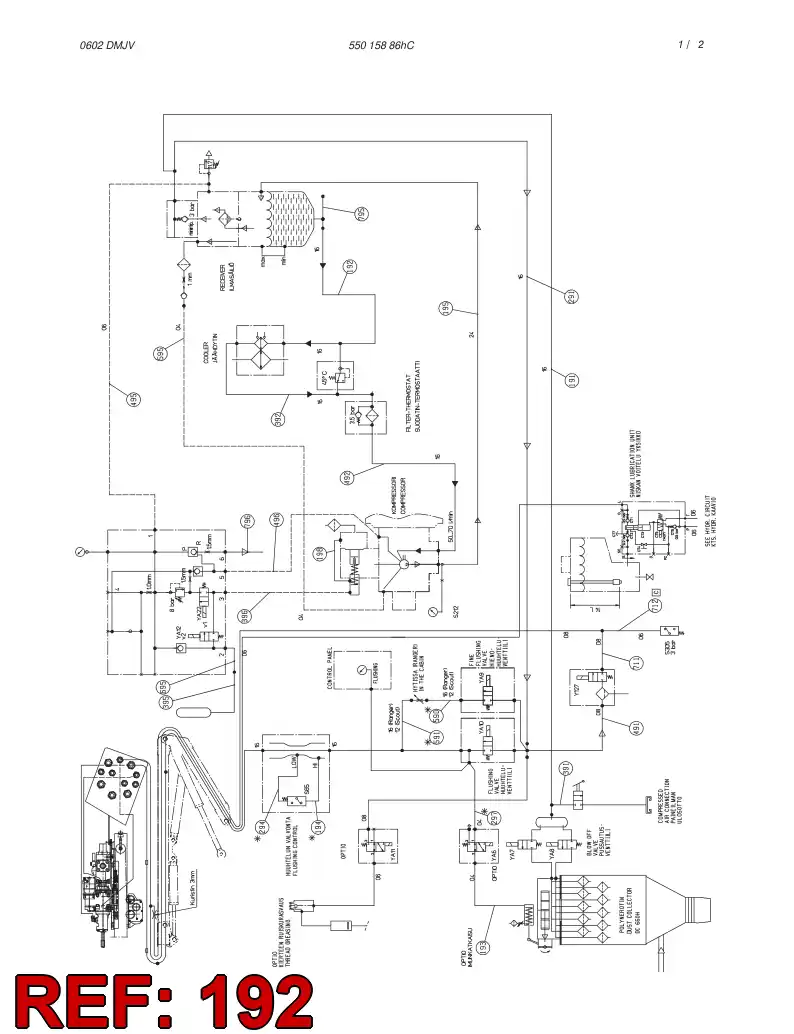 82669859 826 698 59 HOSE ASSY - Sandvik Technical Drawing