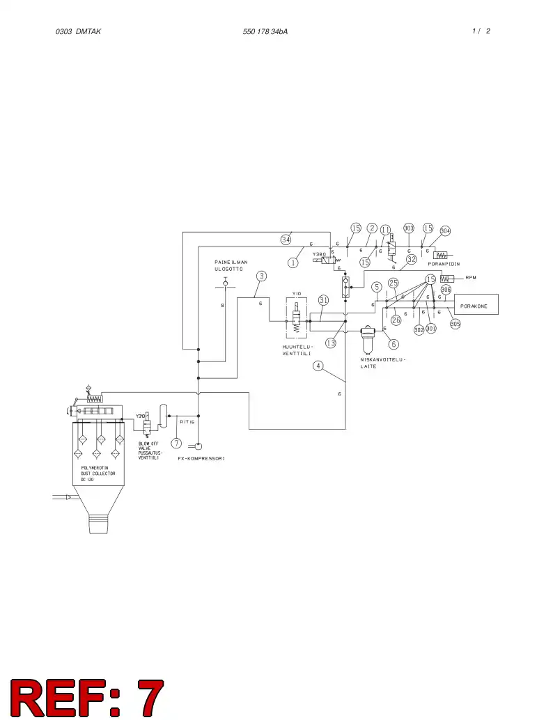 82671809 826 718 09 HOSE ASSY - Sandvik Technical Drawing