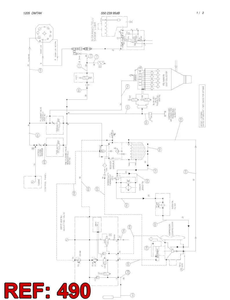82673139 826 731 39 HYDRAULIC HOSE ASSEMBLY - Sandvik Technical Drawing