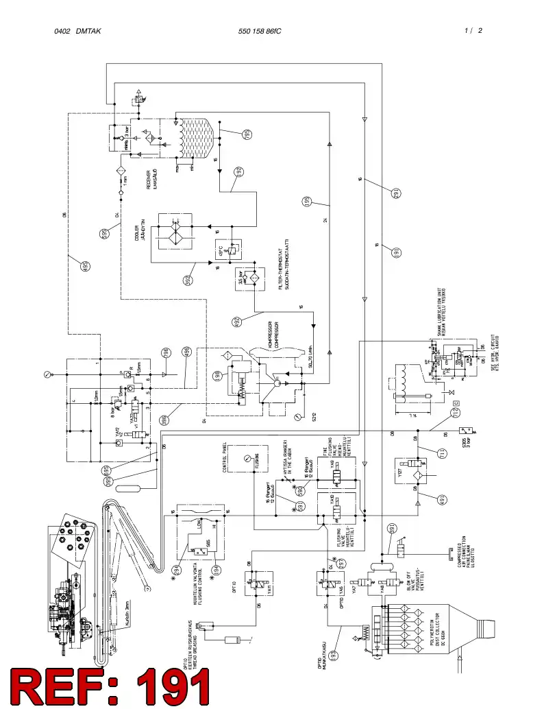 82681709 826 817 09 HOSE ASSY - Sandvik Technical Drawing