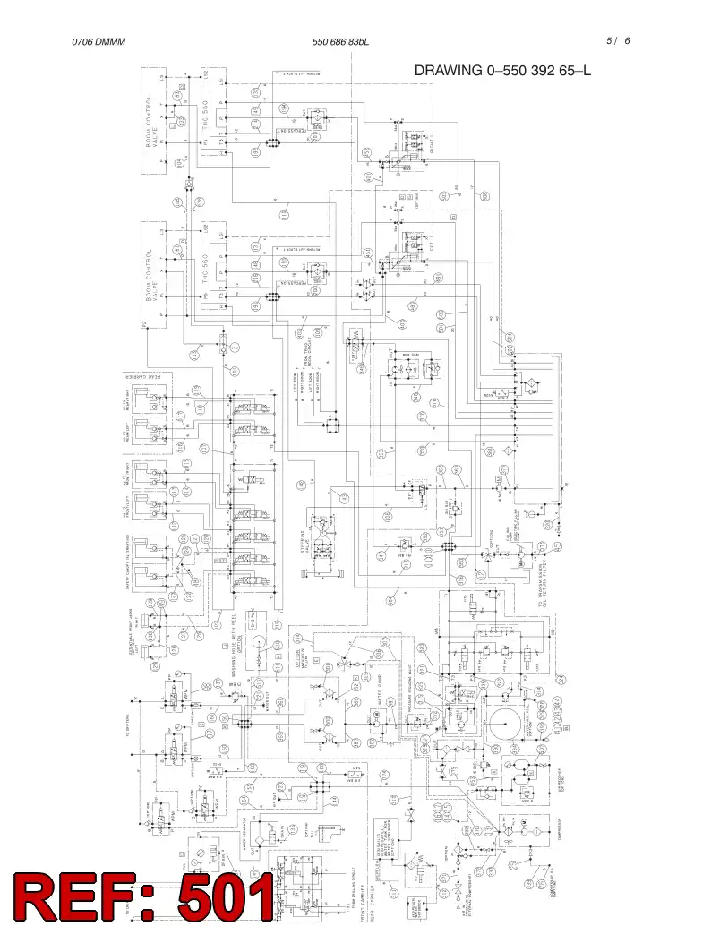 82705609 827 056 09 HYDRAULIC HOSE ASSEMBLY - Sandvik Technical Drawing