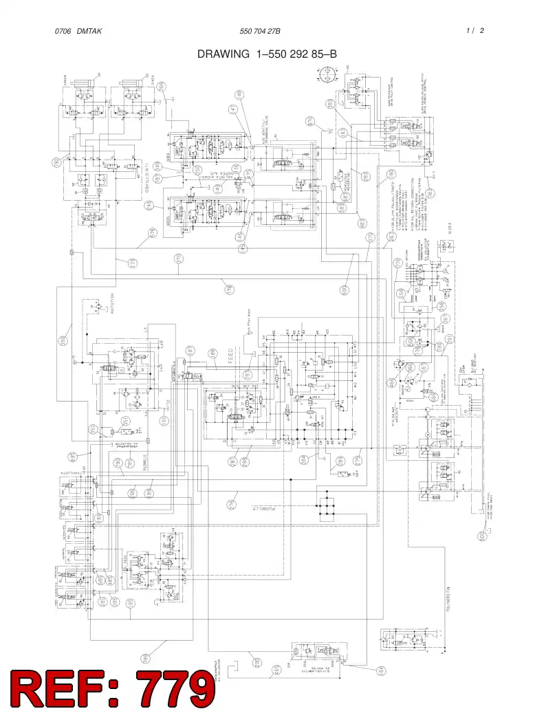 82707909 827 079 09 HYDRAULIC HOSE ASSEMBLY - Sandvik Technical Drawing