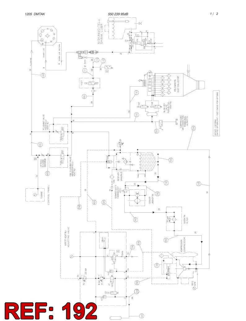 82708489 827 084 89 HYDRAULIC HOSE ASSEMBLY - Sandvik Technical Drawing