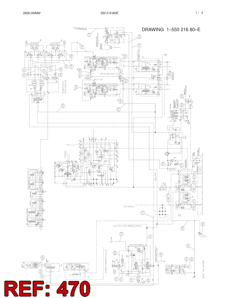 82714479 827 144 79 HYDRAULIC HOSE ASSEMBLY - Sandvik Technical Drawing