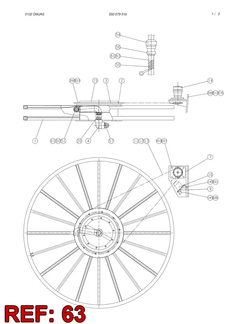 82741839 827 418 39 HYDR.HOSE ASSEMBLY - Sandvik Technical Drawing
