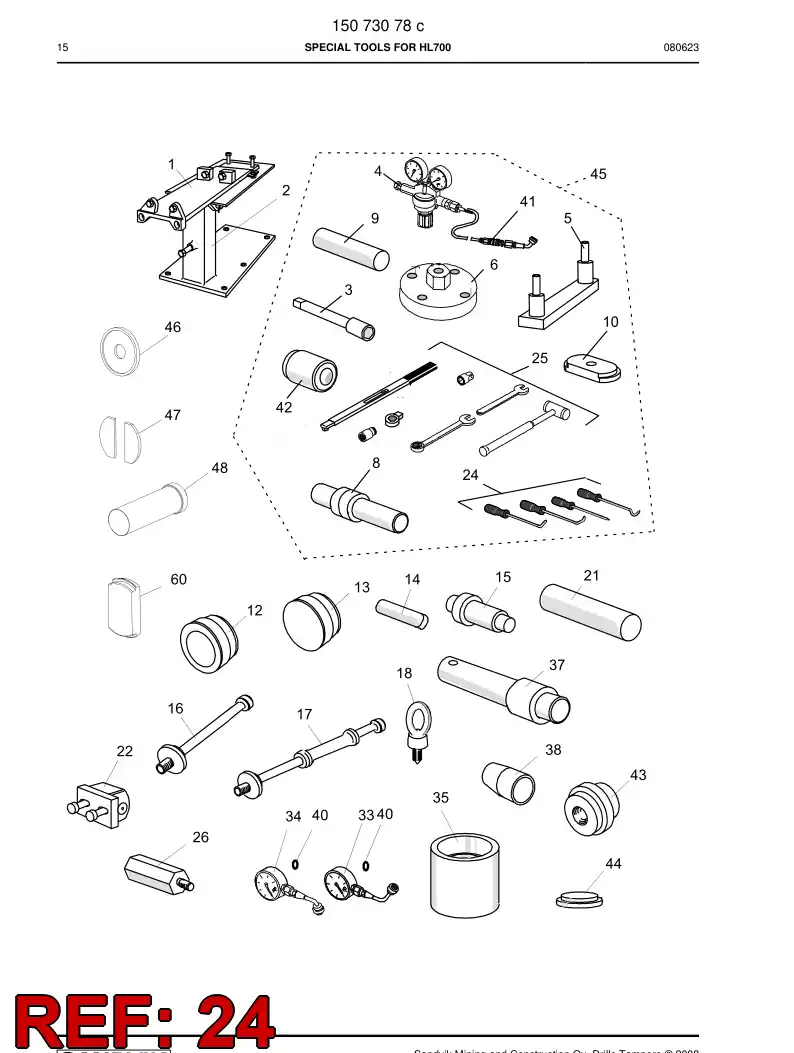 83371099a 833 710 99a Pick set - Sandvik Technical Drawing