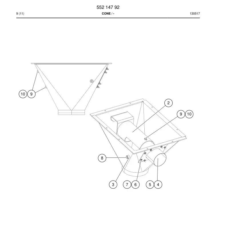 83982089 839 820 89 Washer, Plain - Sandvik Technical Drawing
