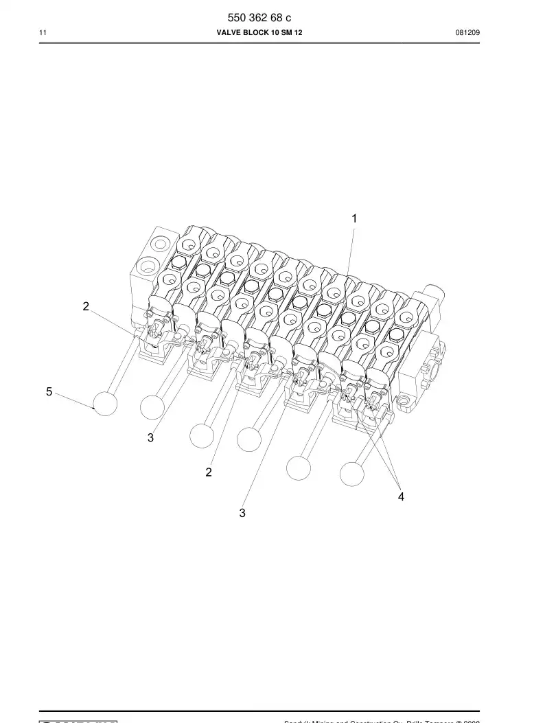85040309 850 403 09 Lever - Sandvik Technical Drawing