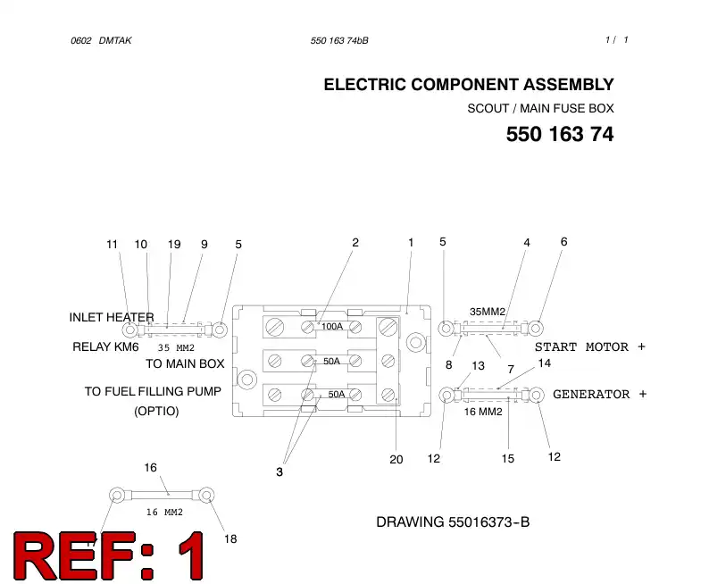 850 517 59 Fuse base - drawing