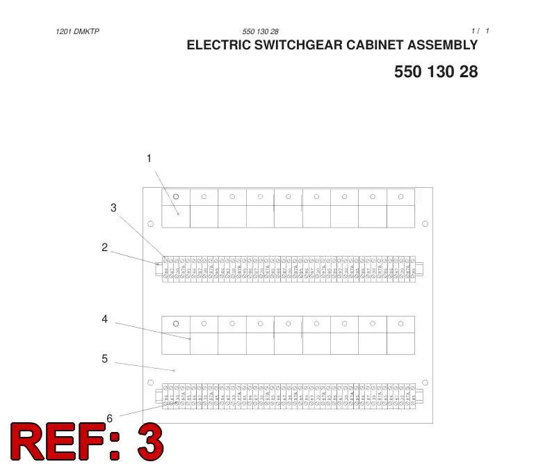 85054789 850 547 89 TERMINAL STRIP - Sandvik Technical Drawing