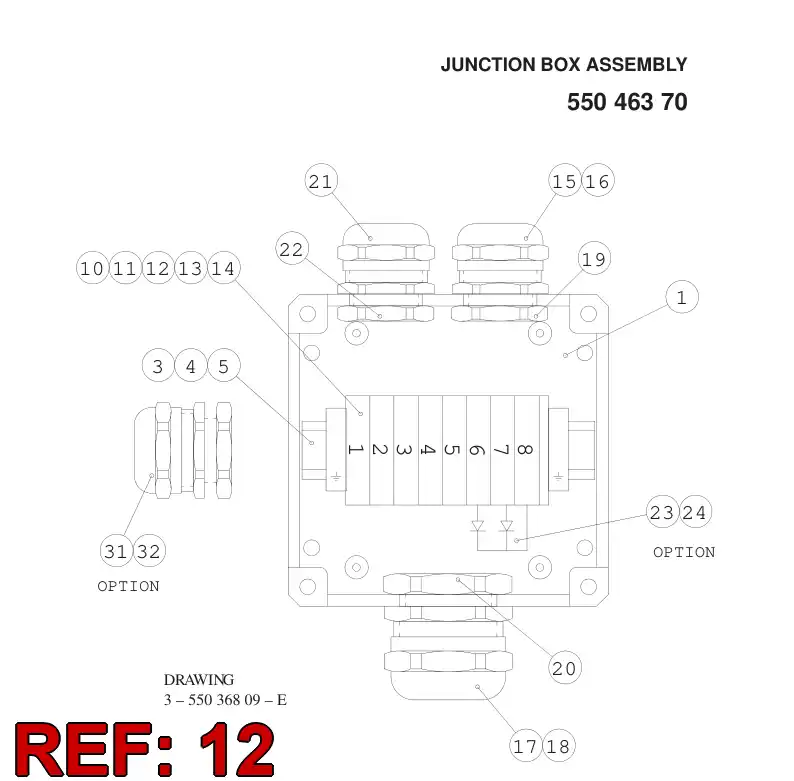 85054809 850 548 09 Protecting conductor fitting - Sandvik Technical Drawing