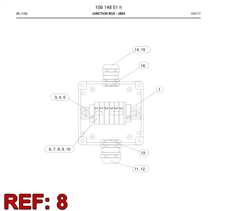 85054939a 850 549 39a CLAMP, EXTREMIDADE - Sandvik Technical Drawing