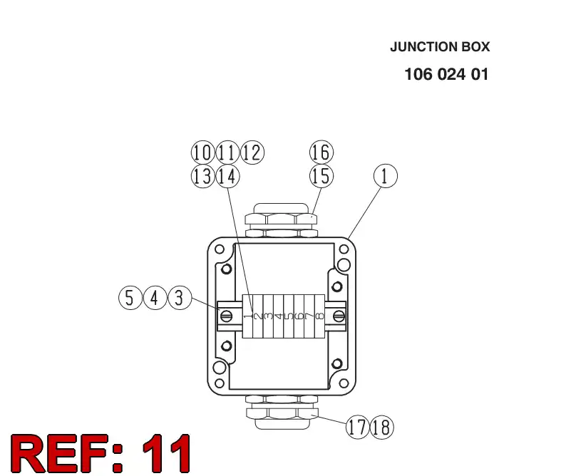 85059579 850 595 79 TERMINAL STRIP ACCESSORY - Sandvik Technical Drawing