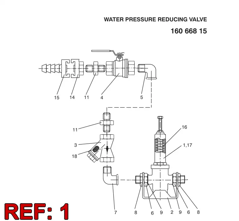85064969 850 649 69 PRESSURE REDUCING VALVE - Sandvik Technical Drawing
