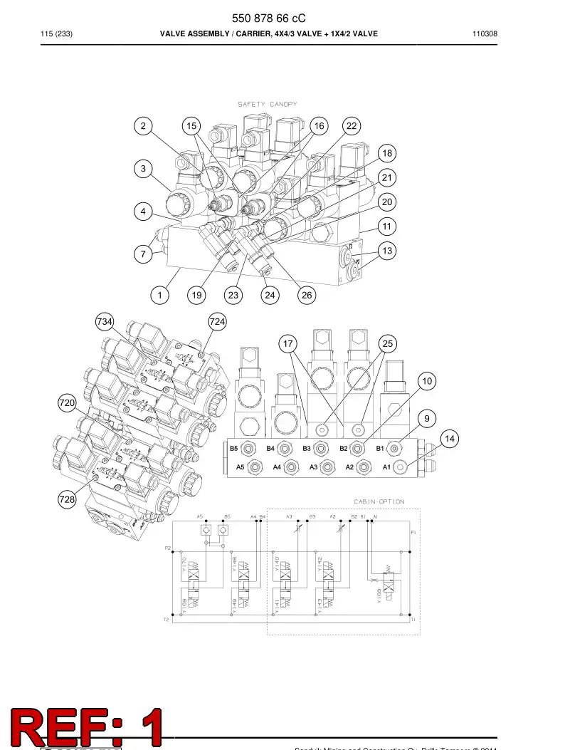 85065849a 850 658 49a Plate, Valve - Sandvik Technical Drawing