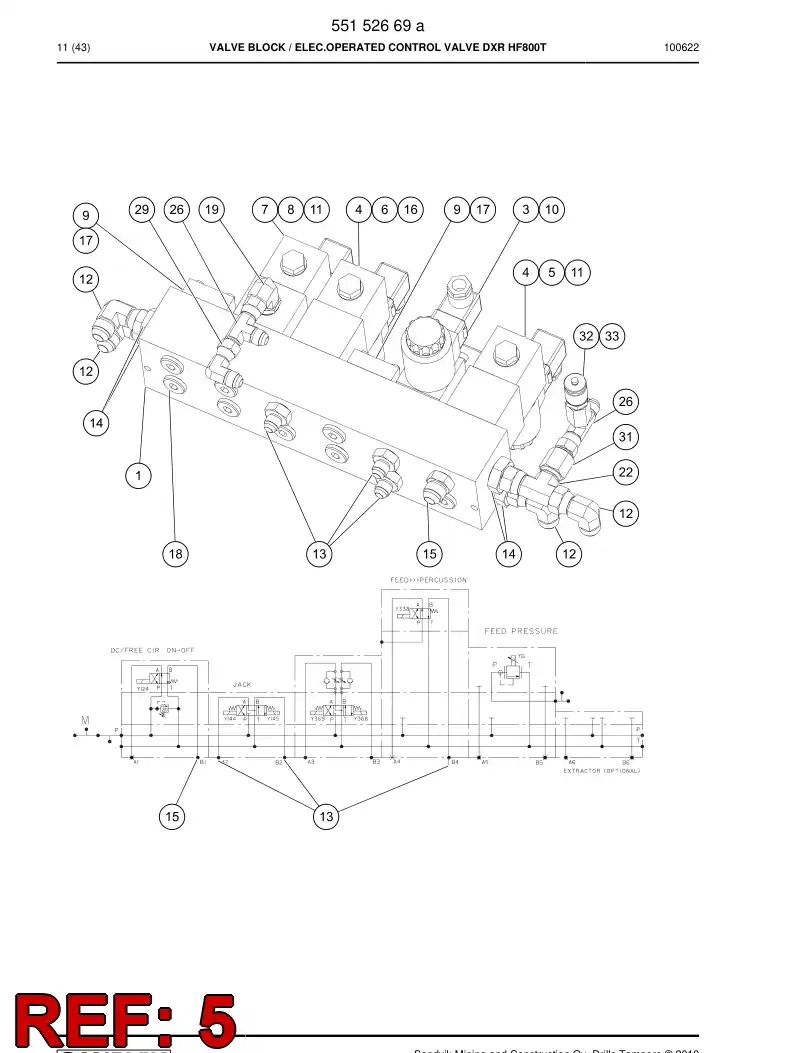 85065979 850 659 79 Pressure relief valve - Sandvik Technical Drawing