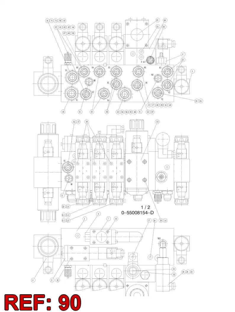 85095009 850 950 09 Seal kit - Sandvik Technical Drawing