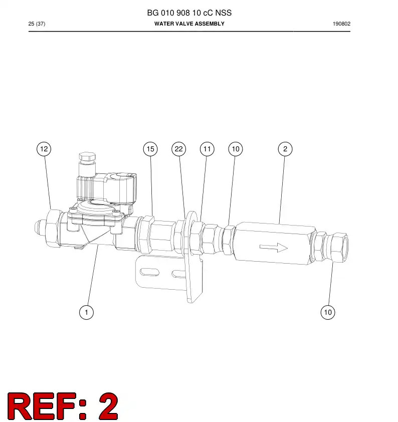 85100289a 851 002 89a Valve, Check - Sandvik Technical Drawing