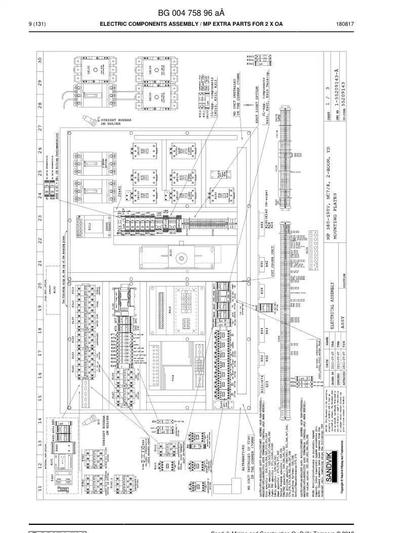 85103339 851 033 39 Circuit Breaker, Protective, Motor - Sandvik Technical Drawing