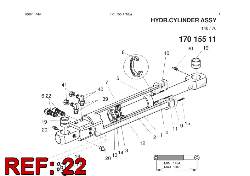 85109009 851 090 09 SEAL KIT (FOR VALVE PART 6) - Sandvik Technical Drawing